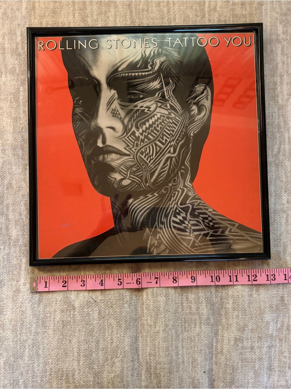 the Rolling Stones Bold Red & Black Tattoo You Art Poster